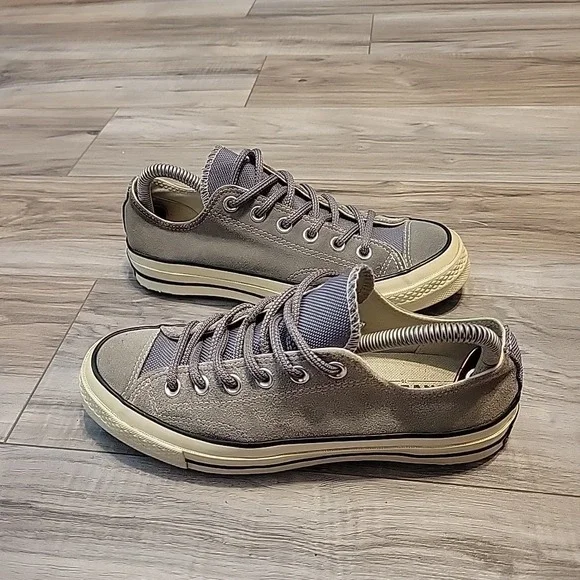 Converse All Star Canvas Sneakers  Size 5.5 Mens 7.5 Womens  Gray Suede #162376C - Picture 6 of 9